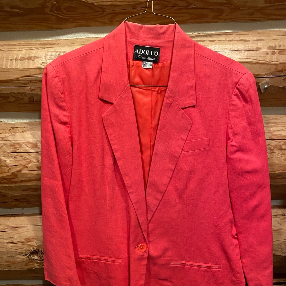 Adolfo blazer coral